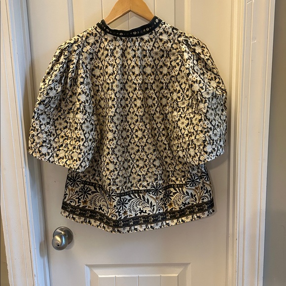 By Anthropologie Pleated Puff-Sleeve Blouse - Picture 7 of 7